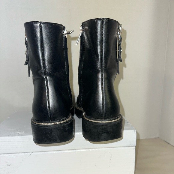 Calvin Klein Black Leather Ankle Boots - Picture 3 of 10